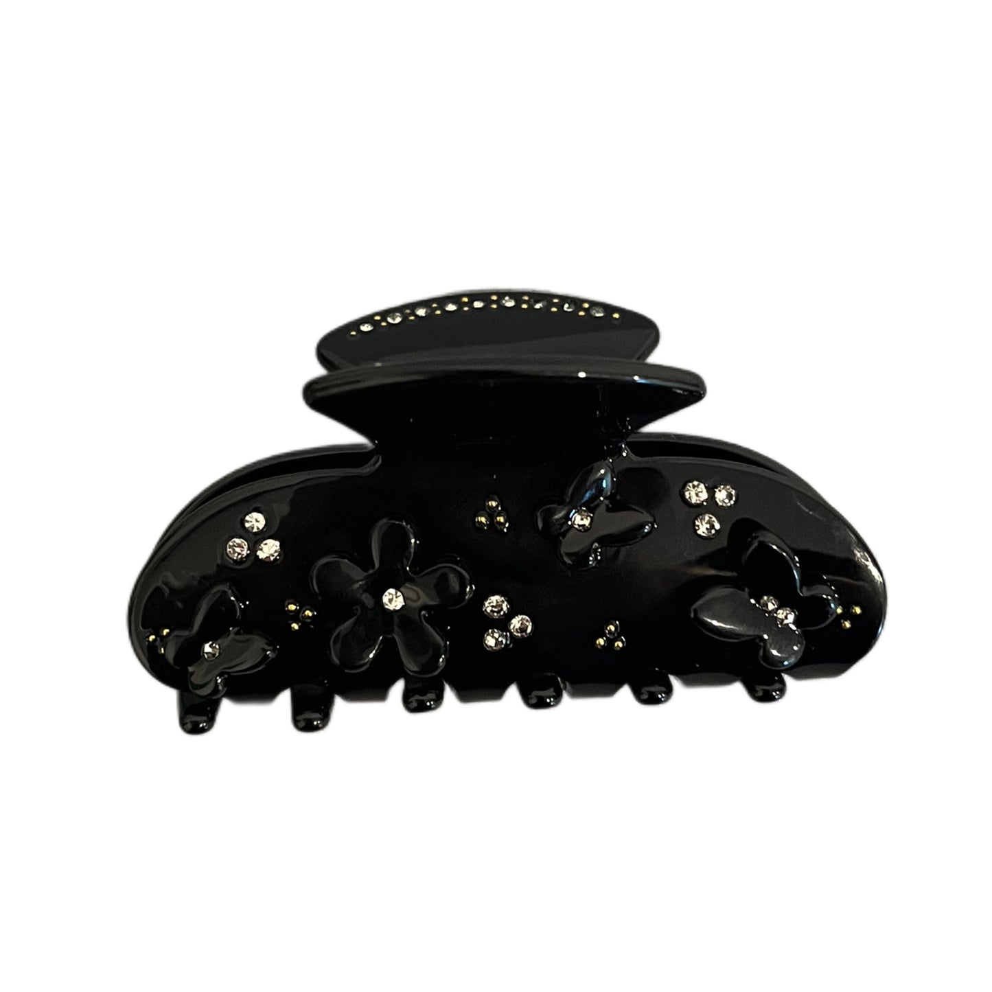 Black Flower Clip