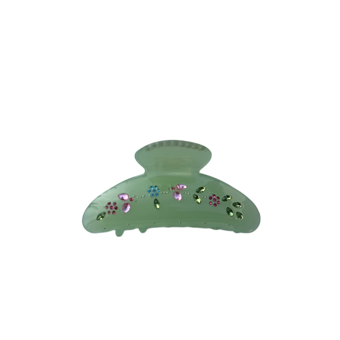 Floral Jade Clip
