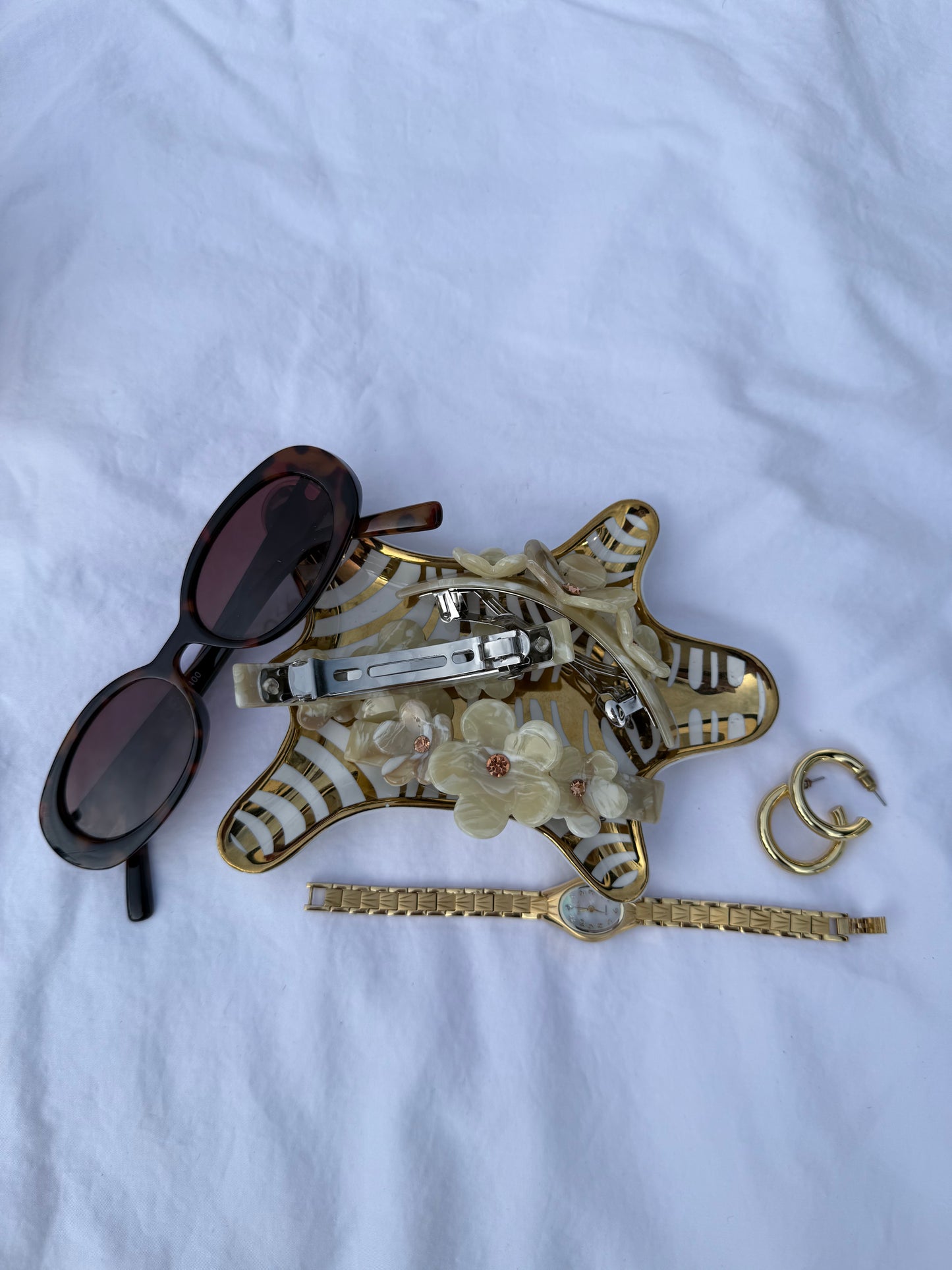 Champagne Blossom Clip