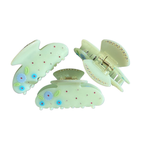 Mint Petal Clip