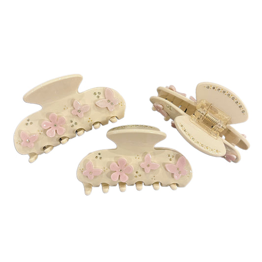 Pink Flower Clip