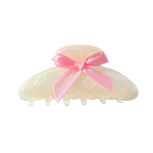 Pink Bow Tie Clip
