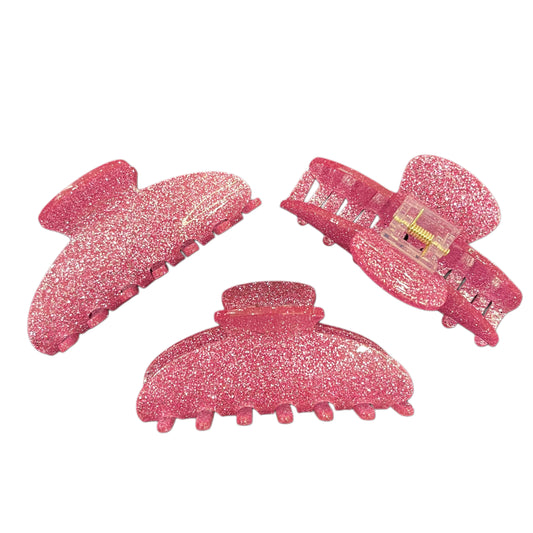 Pink Glitter Clip