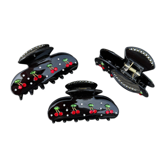 Black Sweet Cherry Clip